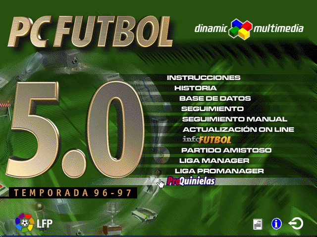 PC Futbol 5.0 1996 screenshot